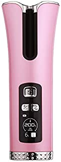 Camisin USB Cordless Automatic Hair Curler Ceramic Curling Iron Hair Waver Tongs Beach Waves Iron Curling Wand Air Curler Pink