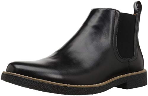 Deer Stags Men's Rockland Memory Foam Dress Casual Comfort Chelsea Boot, Black/Black, 9 Medium US