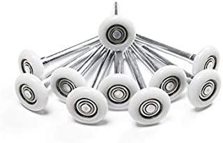 Catike 10 Pack 2'' Nylon Garage Door Roller, 4'' Stem, 8 Ball Bearings, 6200ZZ Standard Usable for More Than 100,000 Cycles, Quiet and Durable, White