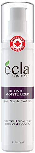 Retinol Moisturizer Cream for Face and Under Eyes - Made in Canada with 1% Retinol, Shea Butter and Organic Aloe Vera Juice. Best Night and Day Moisturizing Cream (1.7 fl oz - 50 ml) Airless Bottle