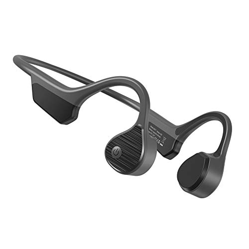 Open-Ear Bone Conduction Wireless Headphones Bluetooth 5.0 w/Mic Noise Reduction IPX7 Waterproof Stereo Earphones Sports Headsets for Running Cycling