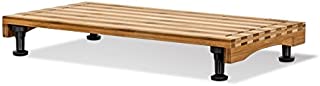 Prosumer's Choice Dual-purpose Bamboo Stovetop cover workspace and Countertop cutting Board with adjustable legs