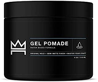 Hair Craft Co. Pomade 4oz - Semi-Matte Finish Shine - Original Hold Medium Strength (Gel)  Mens Styling Product, Barber Approved - Water Based/Soluble - Boss Scented - Straight/Thick/Wavy Hair