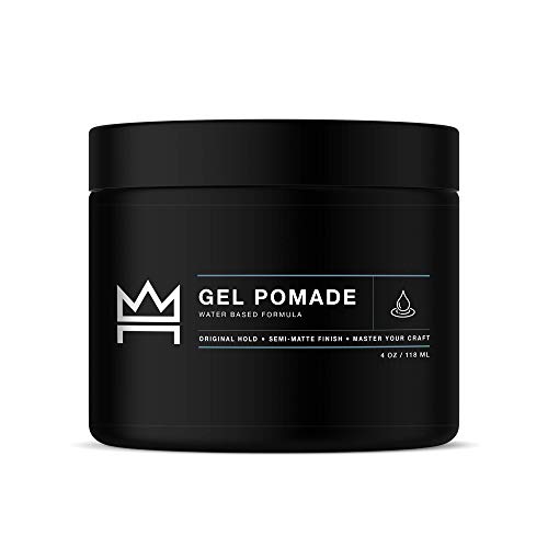 Hair Craft Co. Pomade 4oz - Semi-Matte Finish Shine - Original Hold Medium Strength (Gel)  Mens Styling Product, Barber Approved - Water Based/Soluble - Boss Scented - Straight/Thick/Wavy Hair