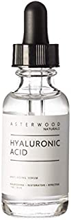 Hyaluronic Acid Serum 1 oz, 100% Pure Organic HA, Anti Aging Anti Wrinkle, Original Face Moisturizer for Dry Skin and Fine Lines, Leaves Skin Full and Plump ASTERWOOD NATURALS Dropper Bottle