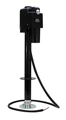 Quick Products JQ-3500B Power A-Frame Electric Tongue Jack - 3,650 lbs. Lift Capacity, Black