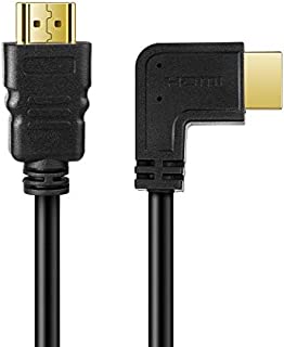 TNP Right Angle HDMI Cable (3FT) - High Speed HDMI 2.0 Cord UHD 4K 60hz 2K 2160p Full HD 1080p Quad HD 1440p 3D ARC/eARC Ethernet for Xbox One X/S PS4 Pro/Slim & Apple TV 4K, Nintendo Switch