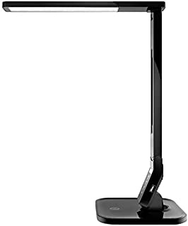 TaoTronics LED Desk Lamp with USB Charging Port, 4 Lighting Modes with 5 Brightness Levels, 1h Timer, Touch Control, Memory Function,14W, Official Member of Philips EnabLED Licensing Program, Black (TT-DL01)