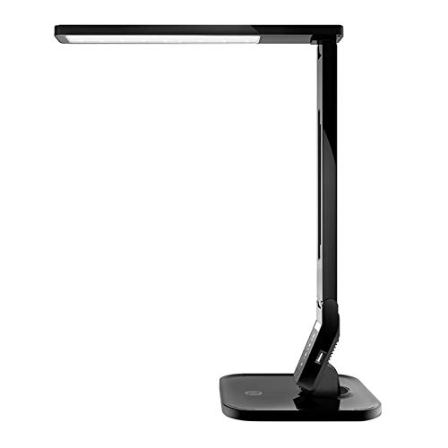 TaoTronics LED Desk Lamp with USB Charging Port, 4 Lighting Modes with 5 Brightness Levels, 1h Timer, Touch Control, Memory Function,14W, Official Member of Philips EnabLED Licensing Program, Black (TT-DL01)