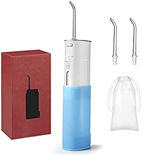 Cordless Water Flosser Teeth Cleaner - Professional Dental Water Flosser with Collapsible Reservoir and Tip Compartment, Portable Oral Irrigator for Travel and Home Use