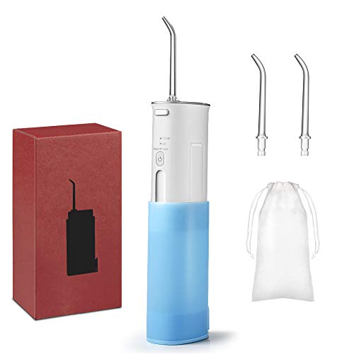 Cordless Water Flosser Teeth Cleaner - Professional Dental Water Flosser with Collapsible Reservoir and Tip Compartment, Portable Oral Irrigator for Travel and Home Use