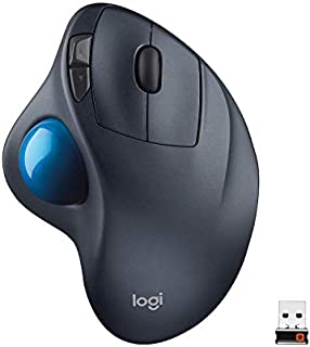 Logitech M570 Wireless Trackball Mouse  Ergonomic Design with Sculpted Right-Hand Shape, Compatible with Apple Mac and Microsoft Windows Computers, USB Unifying Receiver, Dark Gray