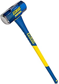 Estwing 16-Pound Hard Face Sledge Hammer for Demolition/Stake Driving, 50-55 HRC, 36-Inch Fiberglass Handle, Overstrike Protection, Textured Grip