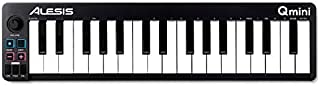 Alesis Qmini - Portable 32 Key USB MIDI Keyboard Controller with Velocity Sensitive Synth Action Keys and Music Production Software Included