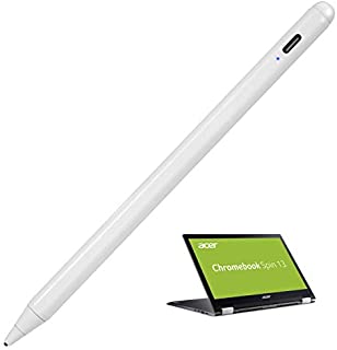 Acer Chromebook Spin 15 Stylus Pencil, Active Stylist Pen for Acer Chromebook Spin 15 2-in-1 Convertible Digital Capacitive Pens High Precision with Ultra Fine Tip,Touch-Control and Rechargeable,White