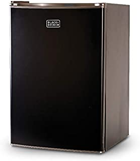 BLACK+DECKER BCRK25B Compact Refrigerator Energy Star Single Door Mini Fridge with Freezer, 2.5 Cubic Feet, Black