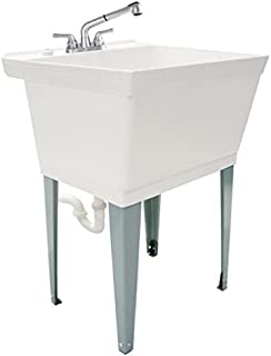 LDR Industries 040 6000 Complete 19 gal Laundry Utility Tub with Pull Out Faucet