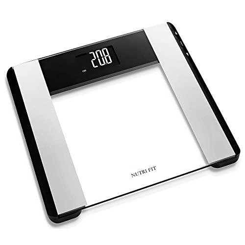 NUTRI FIT Body Weight Scale Digital BMI Bathroom Scale High for Multi Users, Precision 0.1lb with Large Buttons/Large 3.6'' Display/400 Pounds(lb) Max