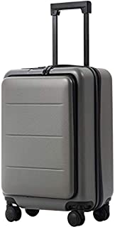 COOLIFE Luggage Suitcase Piece Set Carry On ABS+PC Spinner Trolley with pocket Compartmnet Weekend Bag (Titanium gray, 20in(carry on))