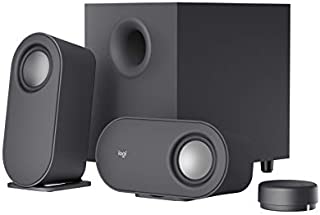 Logitech Z407 Bluetooth Computer Speakers with Subwoofer and Wireless Control, Immersive Sound, Premium Audio with Multiple Inputs, USB Speakers