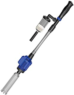 NICREW Power VAC Plus Electric Gravel Cleaner, Automatic Aquarium Cleaner with Sponge Filter, 3 in 1 Aquarium Vacuum Gravel Cleaner for Medium and Large Tanks