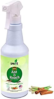 Spritz Organic Pest Control Spray  Ant and Roach Spray  100% Natural Pests Repellent  Kills & Repells Ants and Roaches InstantlyLemongrass Oil, and Cinnamon Oil  Safe for Kids and Pets  16 oz