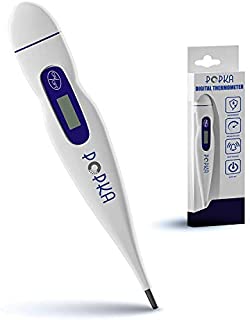 POPKA Basal Body Thermometer - Waterproof, Highly Accurate 1/100th Degree Digital Thermometer for Tracking Ovulation - Digital Basal Thermometer