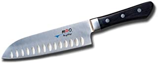 Mac Knife MSK-65 Professional Hollow Edge Santoku Knife, 6-1/2-Inch, Silver