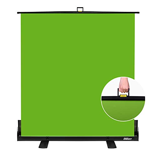 Emart Green Screen, Collapsible Chromakey Panel for Photo Backdrop Video Studio, Portable Pull Up Wrinkle-Resistant Greenscreen Background, Auto-Locking Air Cushion Frame, Solid Safety Aluminium Base