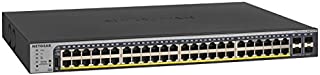 NETGEAR 52-Port PoE Gigabit Ethernet Smart Switch (GS752TP) - Managed with 48 x PoE+ @ 380W, 4 x 1G SFP, Desktop/Rackmount, and ProSAFE Lifetime Protection