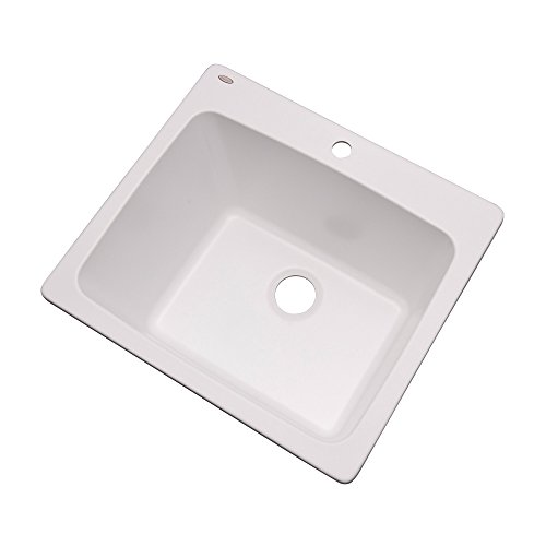 Dekor Sinks 42100NSC Westworth Composite Utility Sink with One Hole, 25