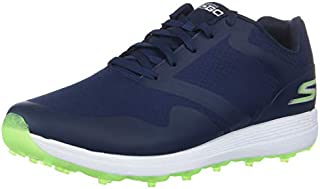 Skechers Women's Max Golf Shoe, Navy/Green, 6.5 M US