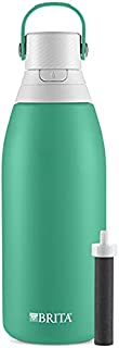 Brita Stainless Steel Water Filter Bottle, Jade, 32 Ounce, 1 Count