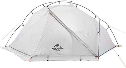 Naturehike VIK 1 Person Ultralight 4 Season Backpacking Tents with Footprint - 15D Lightest Portable Tent for Camping Hiking with Carry Bag (VIK 1P White with Skirt)