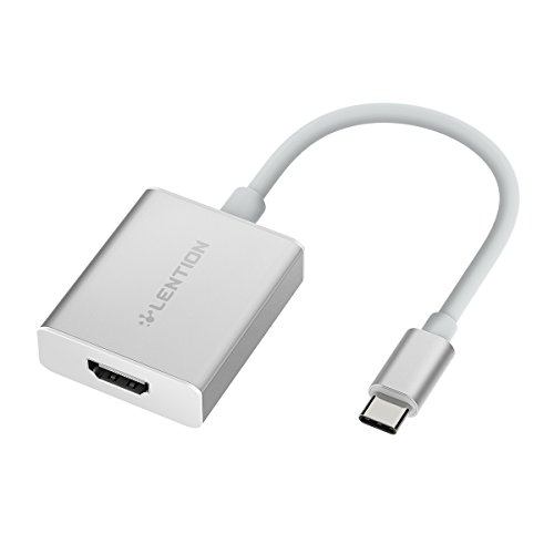 LENTION USB C to 4K HDMI Digital AV Adapter Compatible 2020-2016 MacBook Pro 13/15/16, New Mac Air/iPad Pro/Surface, Chromebook, Samsung S20/S10/S9/S8/Plus/Note 10/9/8, More (CB-4KHDMI, Silver)