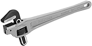 DURATECH 14-inch Heavy Duty Aluminum Offset Pipe Wrench, Adjustable Plumbing Wrench, Drop Forged, Exceed GGG standard