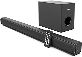 JTWEB 2020 Sound Bar with Subwoofers for TV, Wall Mountable Soundbar, Wireless Bluetooth Audio Speakers,32-in Deep Brass TV Audio Speaker Bar 2.1 Channel - Home Theater Surround Sound Speaker System