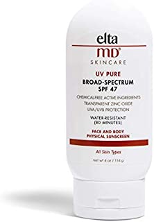 EltaMD UV Pure Kids Sunscreen Broad-Spectrum SPF 47, Mineral Body Lotion Sunscreen, Water-Resistant, Zinc Oxide, Oil free, 4.0 oz