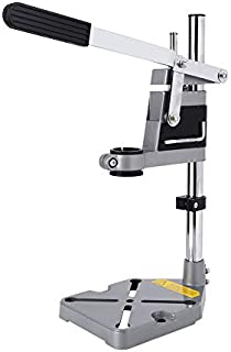 Bench Drill Stand, Multifunction Carbon Steel Workbench Drill Press Clamp Adjustable Workstation Repair Tool Clamp with Aluminum Base for Industrial and Home Use