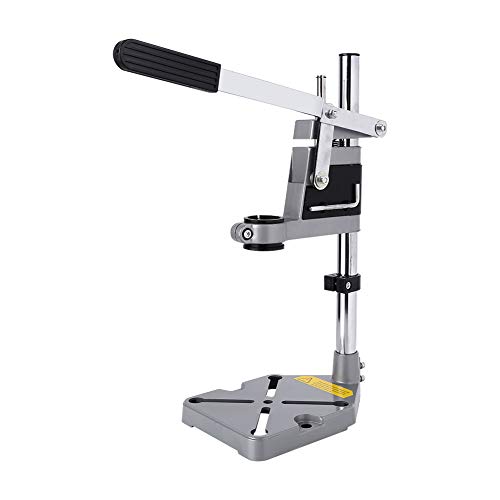 Bench Drill Stand, Multifunction Carbon Steel Workbench Drill Press Clamp Adjustable Workstation Repair Tool Clamp with Aluminum Base for Industrial and Home Use