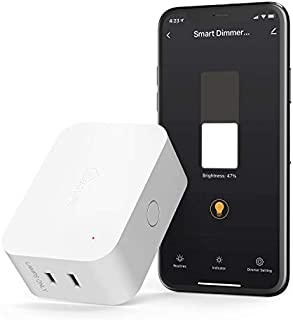 Treatlife Smart Dimmer Plug for lamp Plug-in Dimmer Compatible with Alexa and Google Home WiFi 2-Outlet Remote Control Smart Home for Dimming LED, CFL, Incandescent and Halogen Bulbs, Max Power 300W