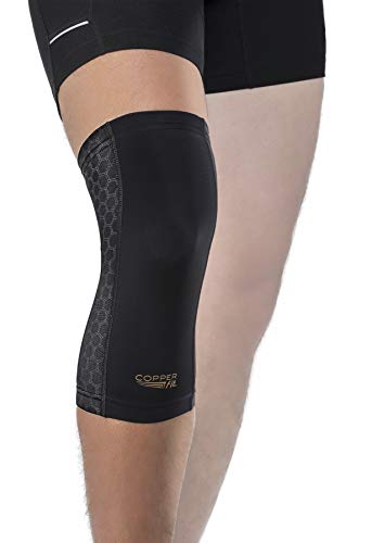 Copper Fit Unisex-Adult's Freedom Knee Compression Sleeve, black, Large