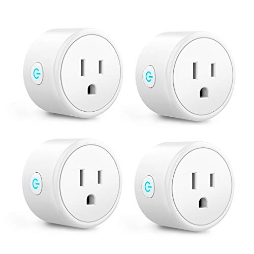 Alexa Smart Plugs - Aoycocr Mini WIFI Smart Socket Switch Works With Alexa Echo Google Home, Remote Control Smart Outlet with Timer Function, No Hub Required, ETL/FCC Listed 4 Pack Only 2.4GHz Network