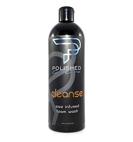 POLISHED CAR CARE Cleanse | Ceramic Coating Si02 Infused Foam Car Wash Soap and Shampoo | Apply a Ceramic Coating While Washing Cars, Trucks, Motorcycles, Rv and Boats ( 16 Oz )