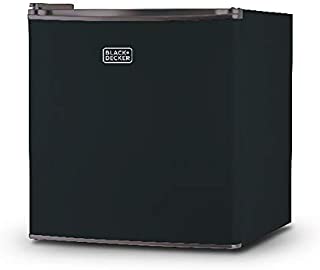 BLACK+DECKER BCRK17B Compact Refrigerator Energy Star Single Door Mini Fridge with Freezer, 1.7 Cubic Feet, Black