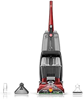 Hoover Power Scrub Deluxe Carpet Cleaner Machine, Upright Shampooer, FH50150, Red