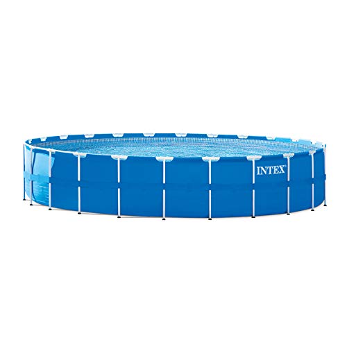 Intex 28261CA 24 Foot x 52 Inch Ultra XTR Frame Round Above Ground Swimming Pool Set with Liner, Ladder, Cartridge Filter Pump, Ground Cloth, and Pool Cover