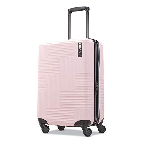 American Tourister Stratum XLT Expandable Hardside Luggage with Spinner Wheels, Pink Blush, Carry-On 21-Inch