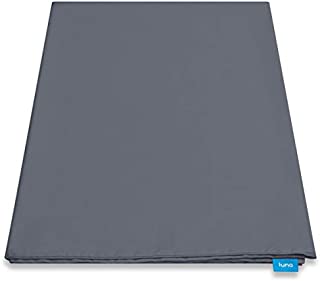 Luna Removable Duvet Cover for Weighted Blanket - 60x80 - Queen Size - Oeko-Tex Cooling Cotton - Machine Washable & 8 Ties for Secure Fastening - Designed in USA - Dark Grey