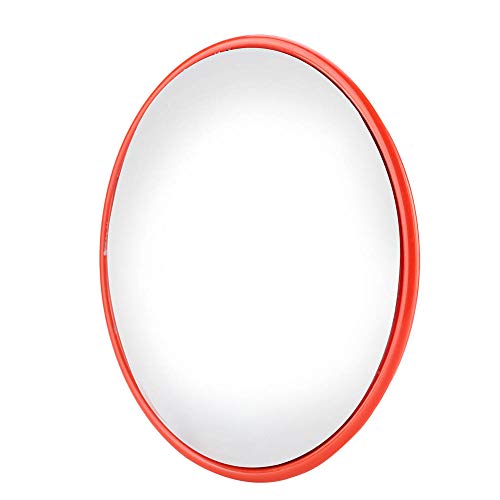 Outdoor Corner Mirror Wide Angle Curved Safety Mirror Safety Convex Mirror for Driveway Round Mirror Blind Spot Mirror with Mounting Bracket for Road Garage Shop Parking Lot Corners